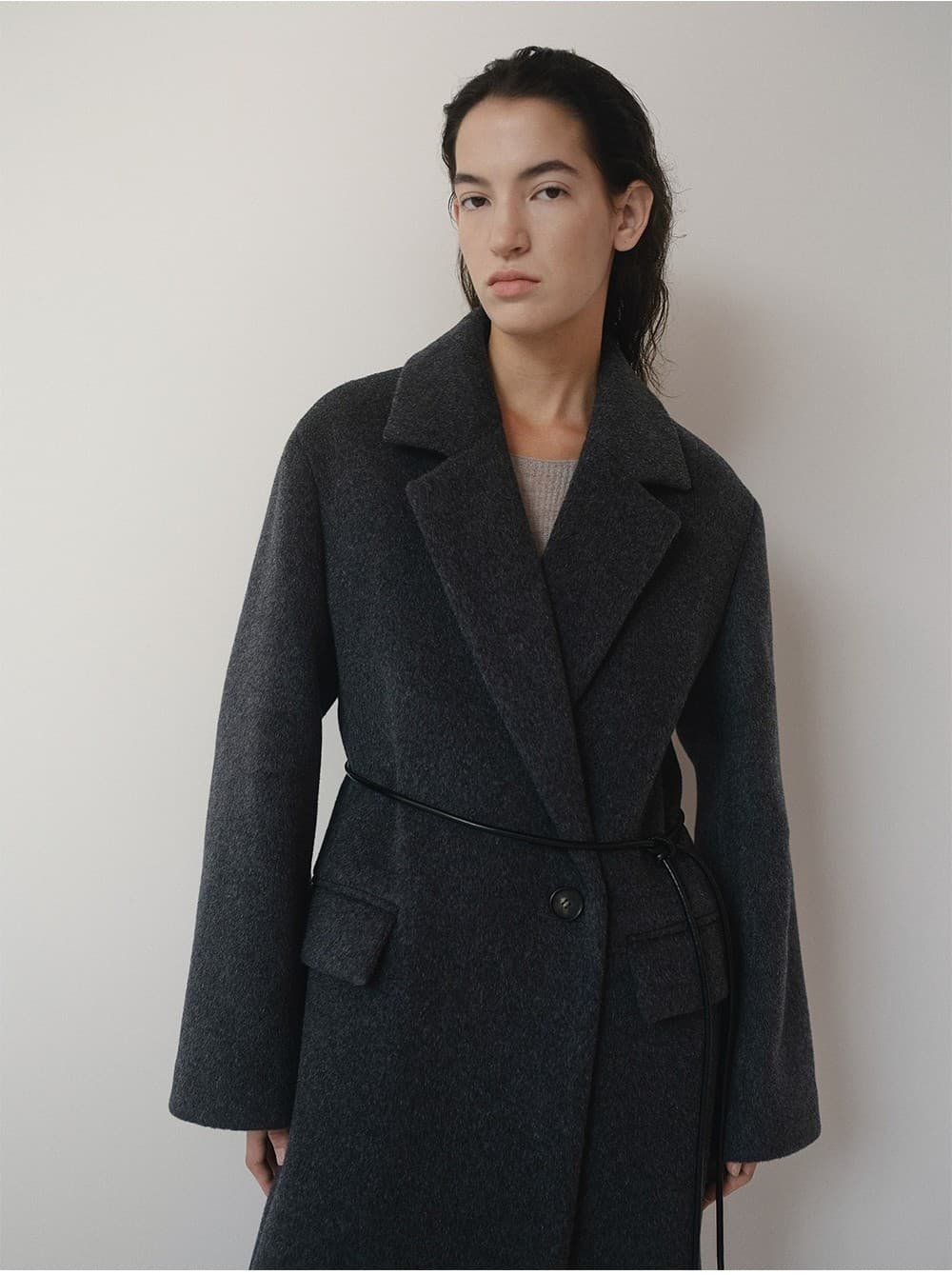 TVW ALPACA DOUBLE LONG COAT_CHARCOAL — vue 11