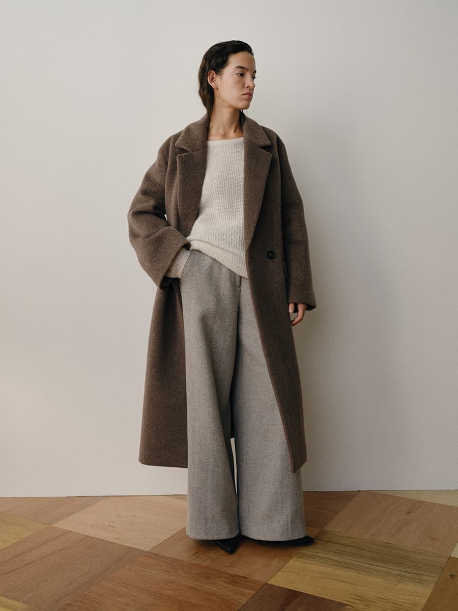 TVW ALPACA DOUBLE LONG COAT_BROWN — vue 6