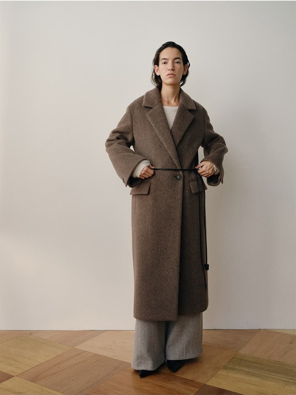TVW ALPACA DOUBLE LONG COAT_BROWN — vue 8