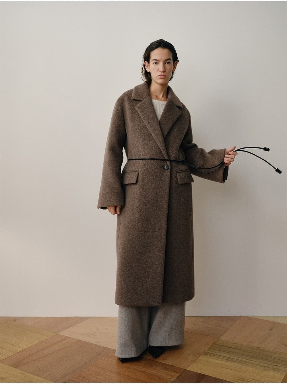 TVW ALPACA DOUBLE LONG COAT_BROWN — vue 9