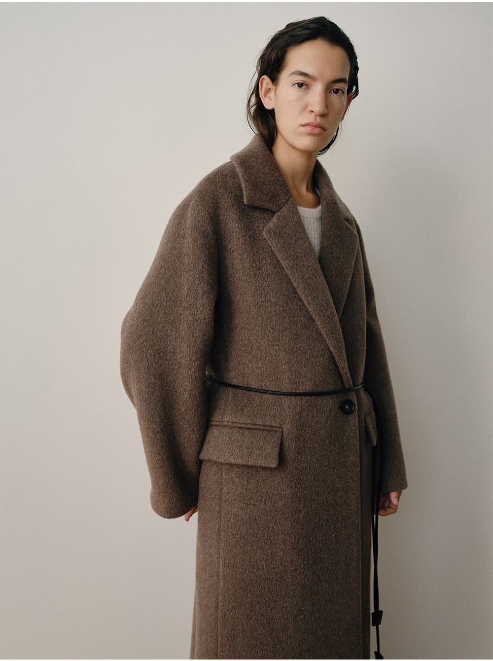 TVW ALPACA DOUBLE LONG COAT_BROWN — vue 11