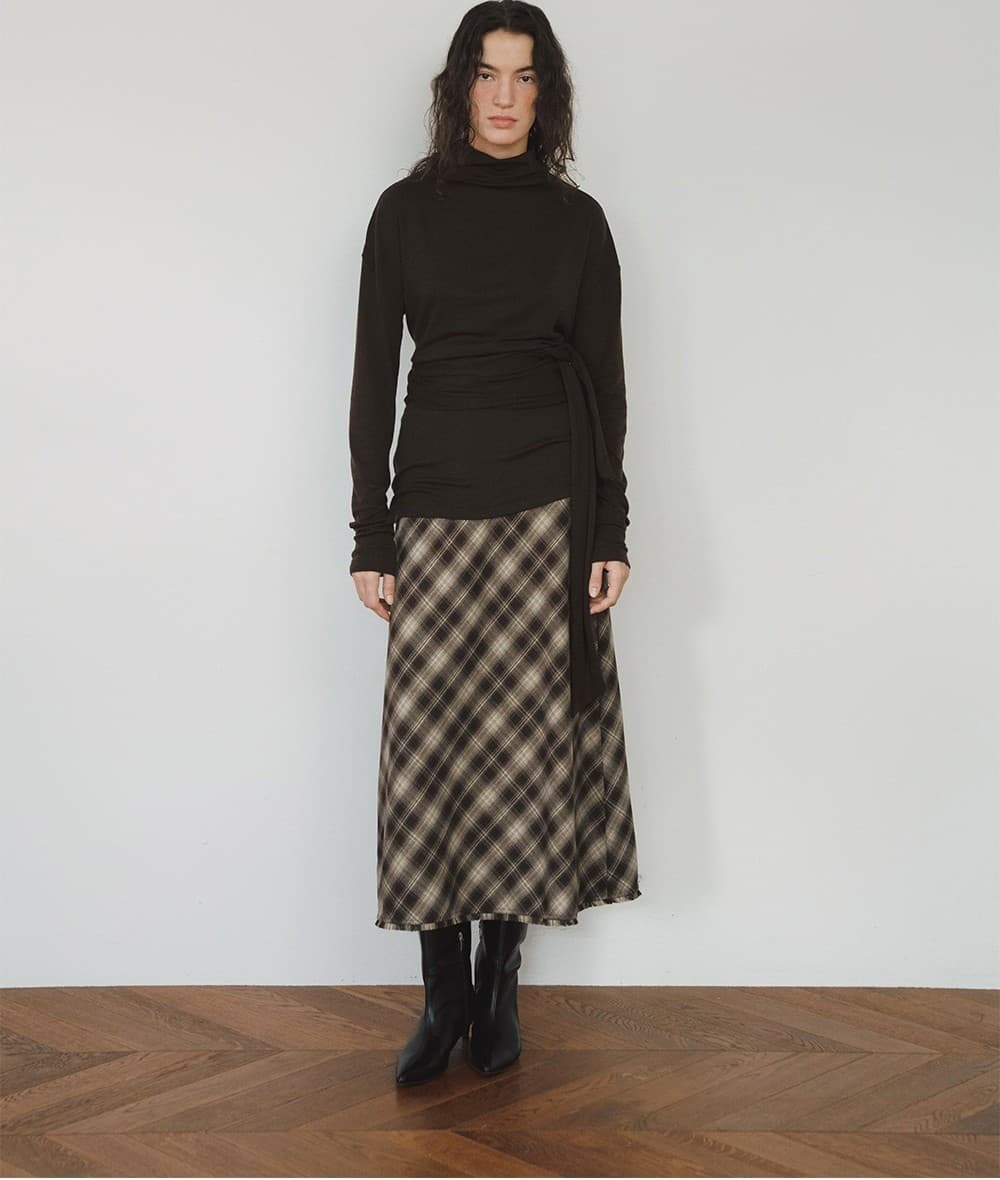 TVW MOCKNECK WOOL TIE TOP_BROWN — vue 10