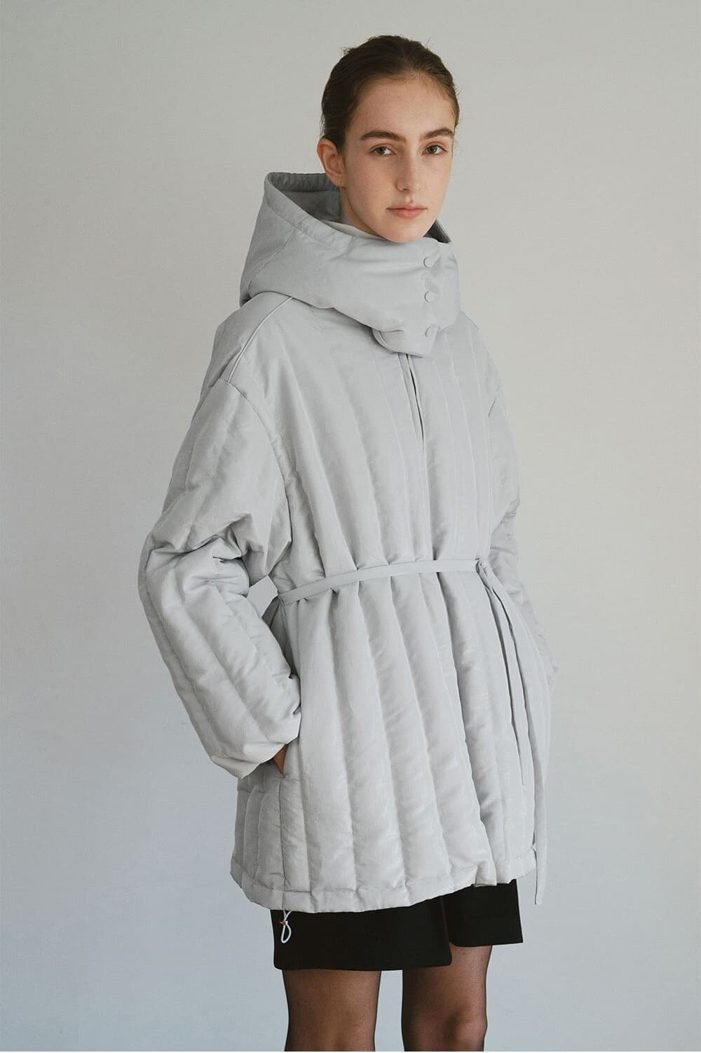 TVW REVERSIBLE HOODED GOOSE DOWN JUMPER_MINT GREY — vue 7