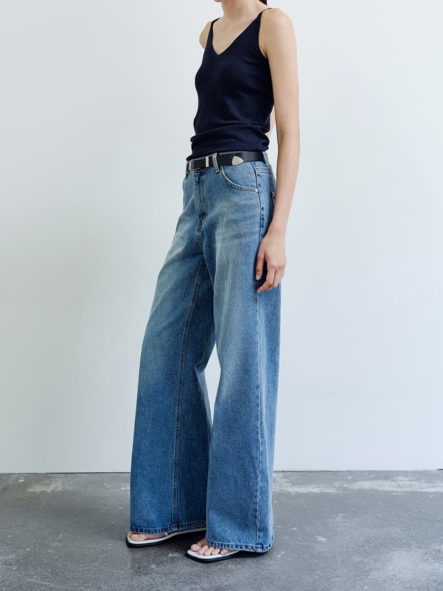 TIS SEMI WIDE FLARE DENIM_BLUE — vue 3