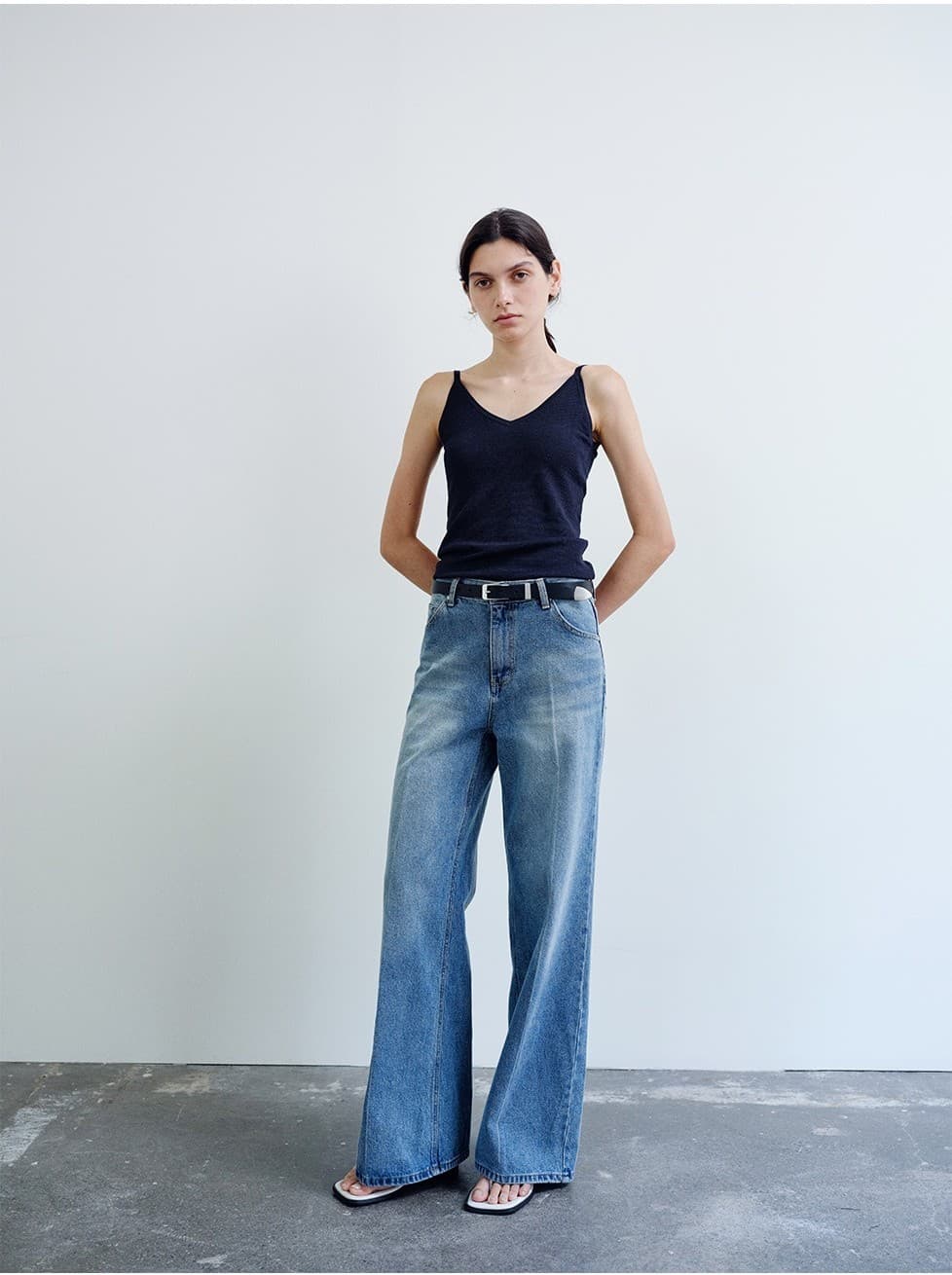 TIS SEMI WIDE FLARE DENIM_BLUE — vue 8
