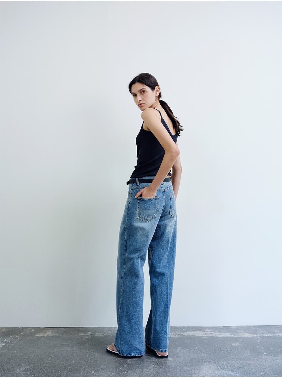 TIS SEMI WIDE FLARE DENIM_BLUE — vue 10