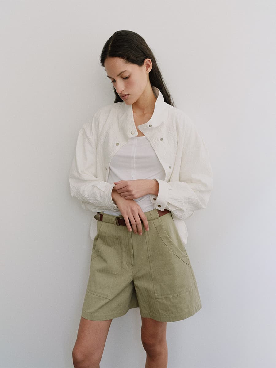 TIS CLASSIC COTTON SHORT PANTS_KHAKI — vue 10