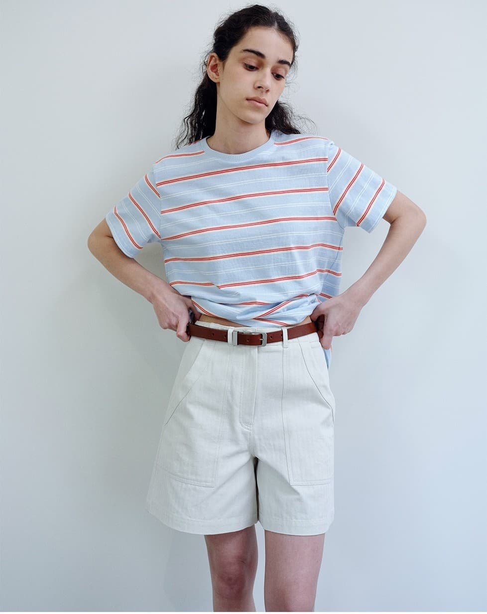 TIS CLASSIC COTTON SHORT PANTS_IVORY — vue 7