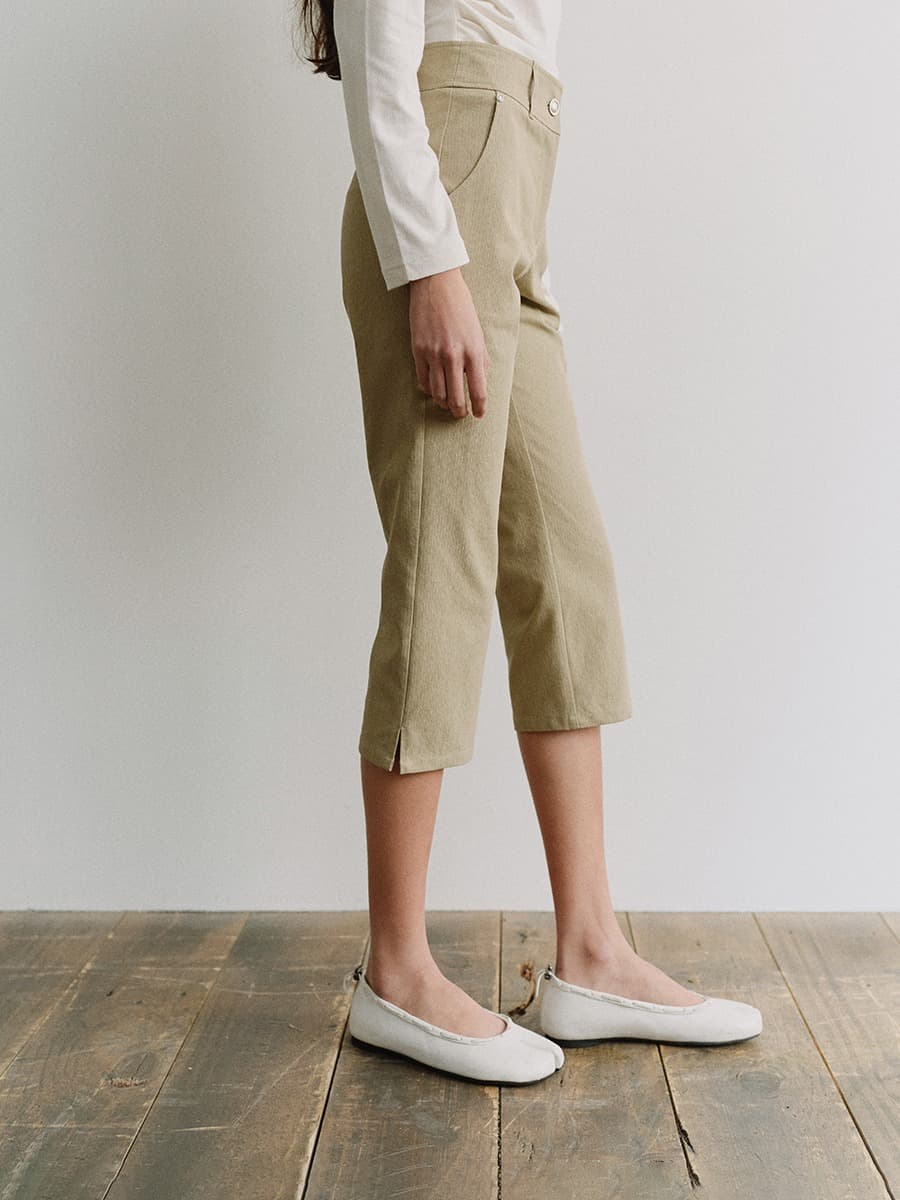TIS CAPRI STRIPE PANTS_BEIGE — vue 6