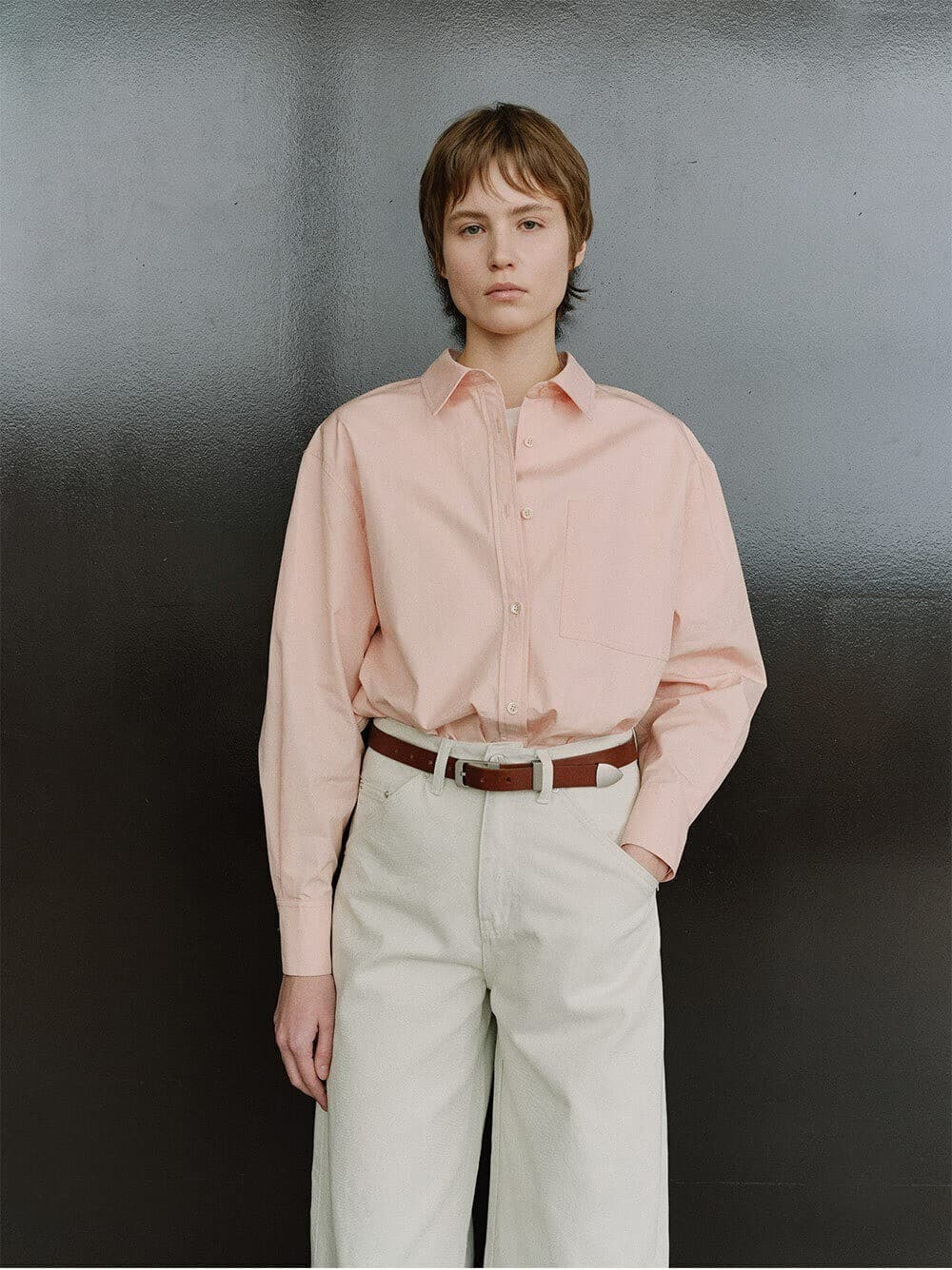 TIS CURVED COTTON PANTS_IVORY — vue 9
