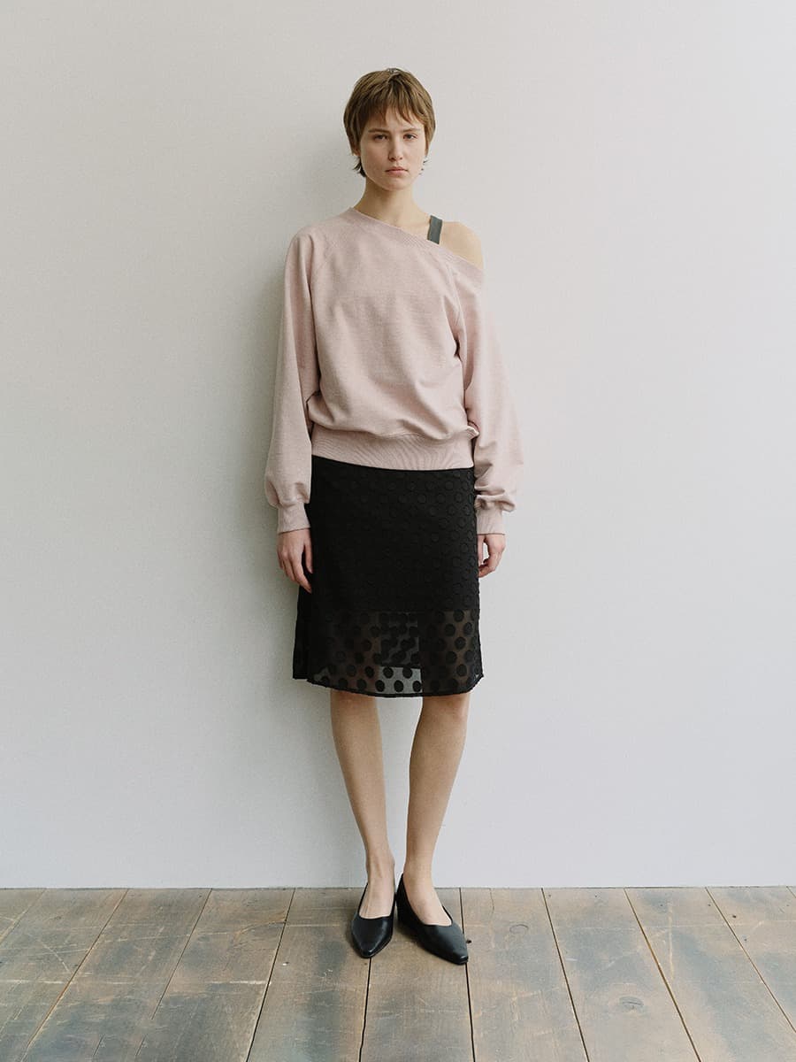 TIS DOT LAYERED SKIRT_BLACK — vue 7