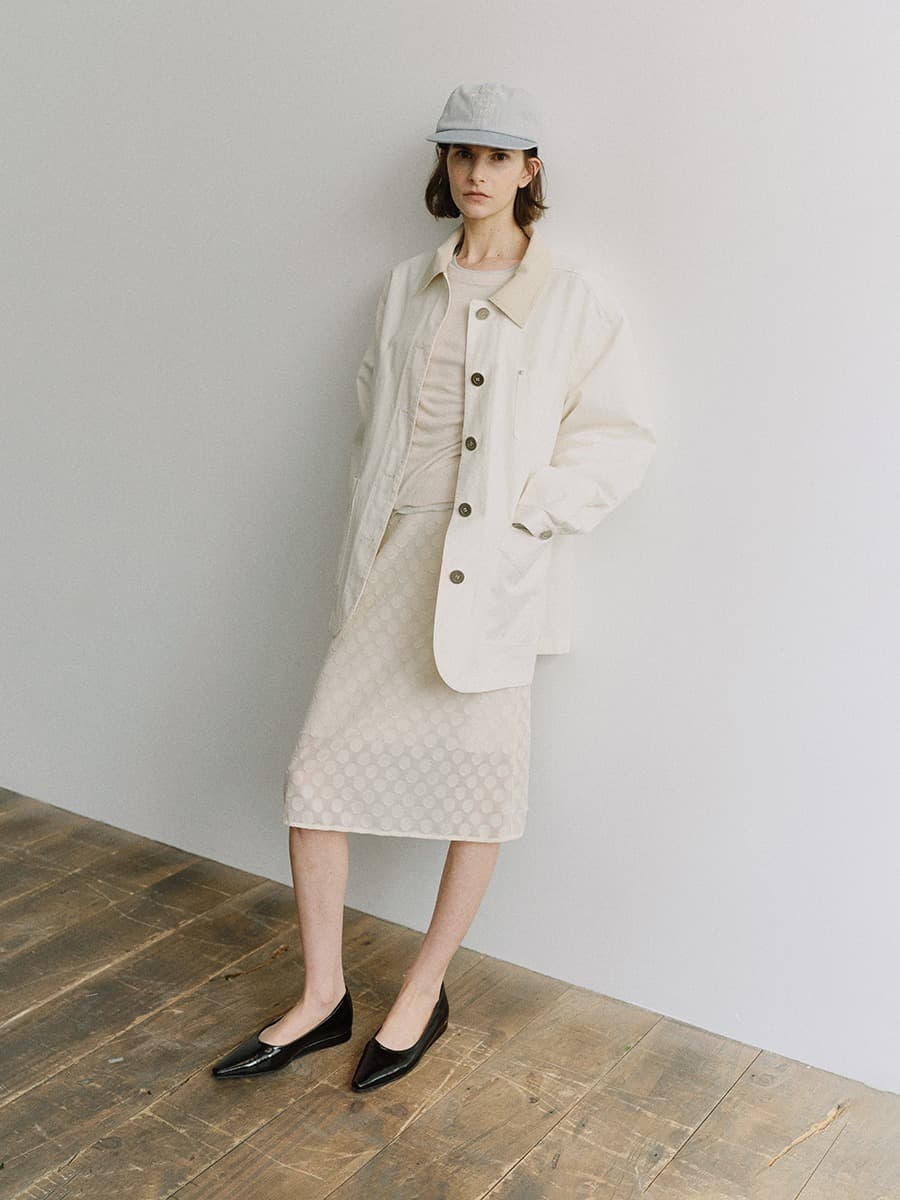 TIS DOT LAYERED SKIRT_IVORY — vue 6