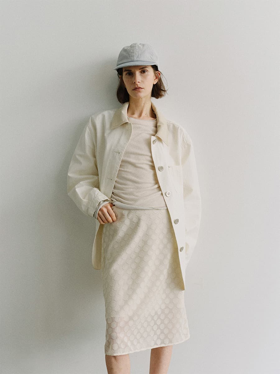 TIS DOT LAYERED SKIRT_IVORY — vue 8