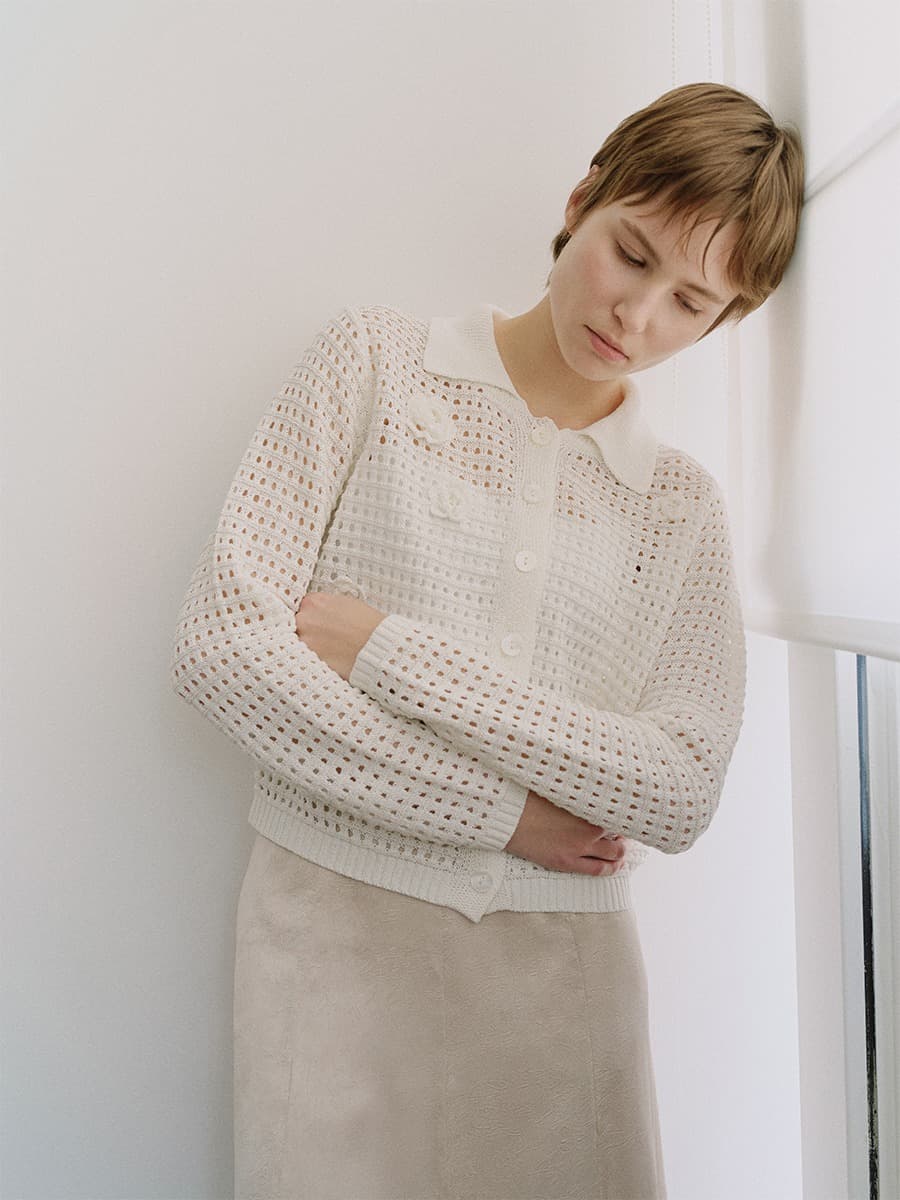 TIS FLARED MATT SATIN SKIRT_BEIGE — vue 4