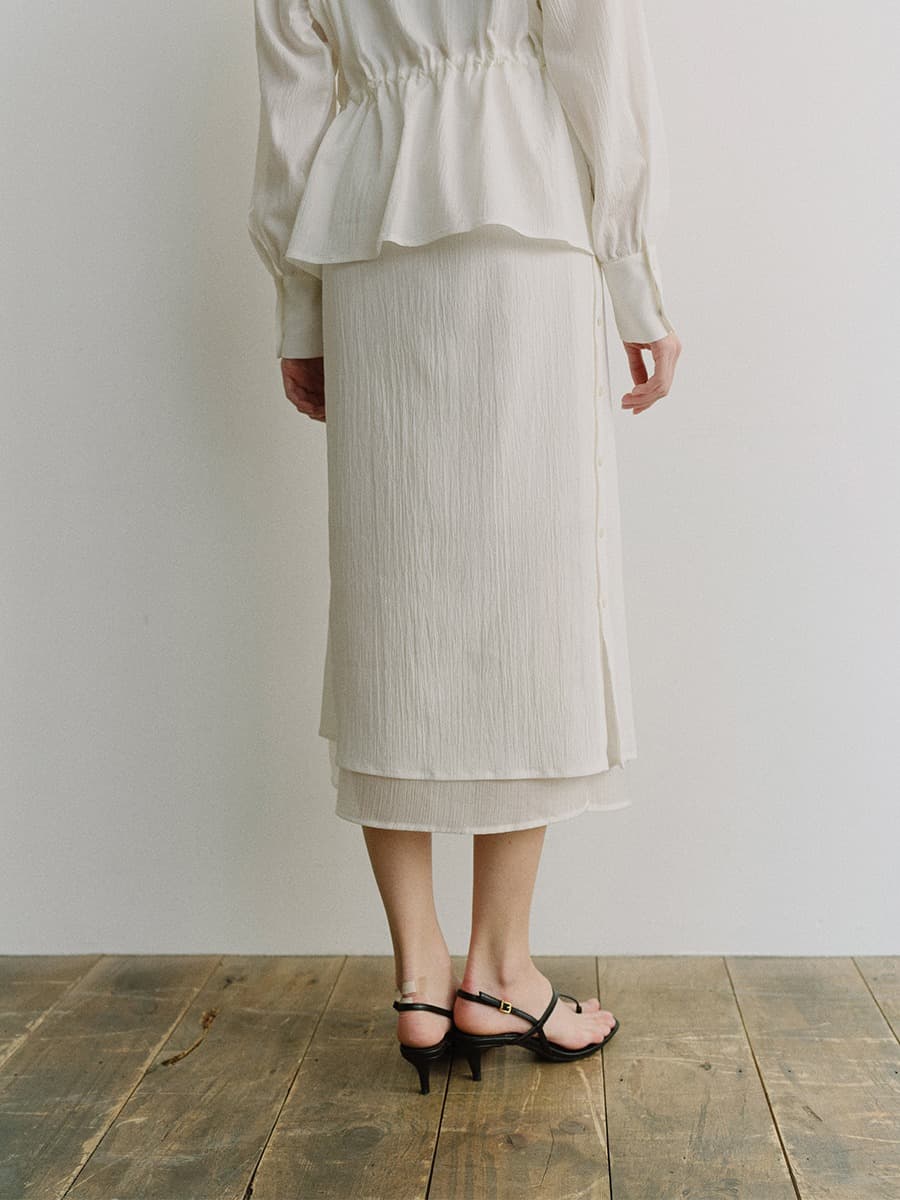 TIS SHEER LAYERED SIDE BUTTON SKIRT_WHITE — vue 7