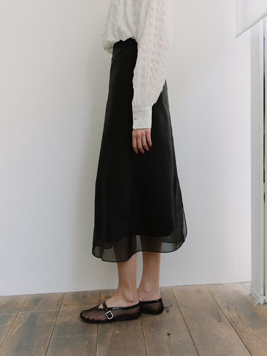 TIS FLORAL SHEER OVERLAY SKIRT_BLACK — vue 2