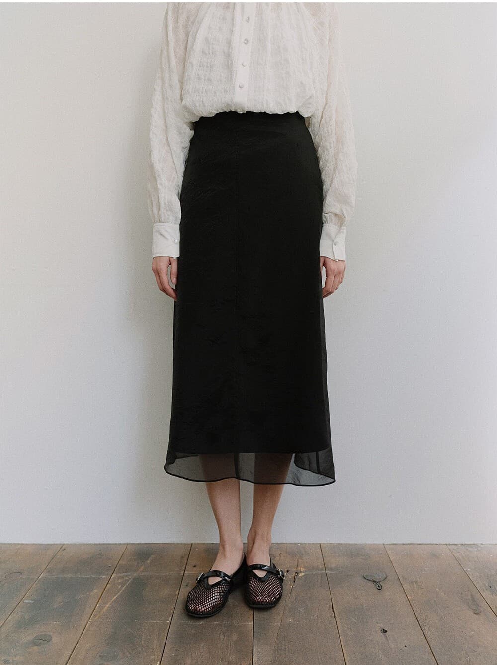 TIS FLORAL SHEER OVERLAY SKIRT_BLACK — vue 11