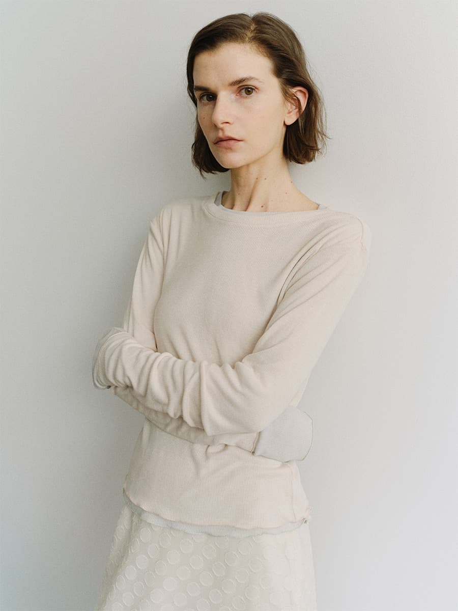 TIS RIB SLIM TOP_L-BEIGE — vue 8