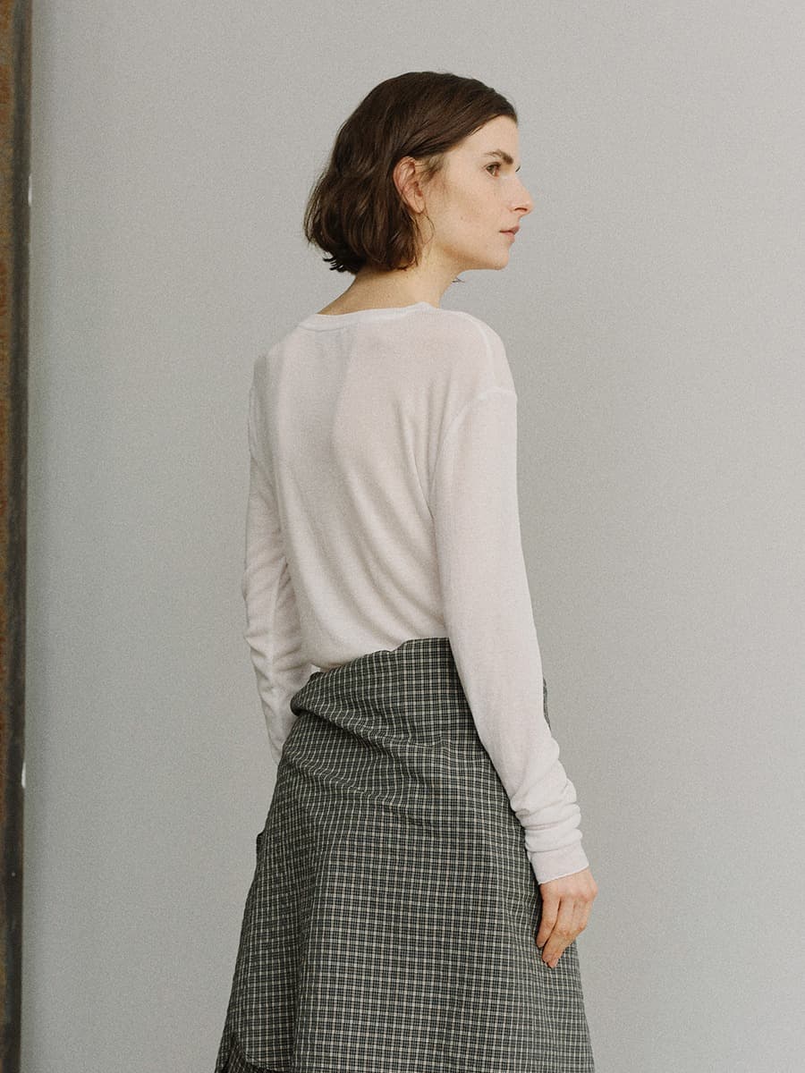 TIS RIB SLIM TOP_IVORY — vue 6