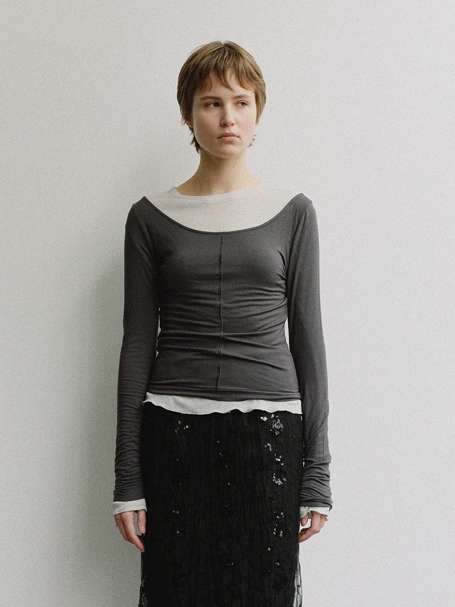 TIS EDGE SLIM TOP_CHARCOAL — vue 1