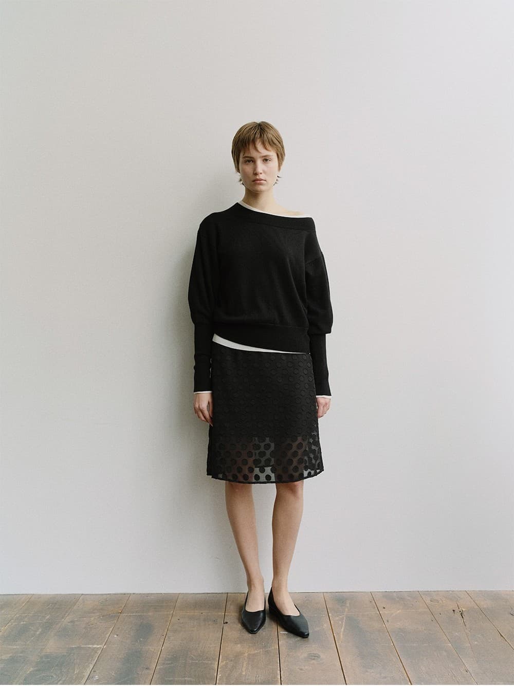 TIS WOOL OFF-SHOULDER KNIT TOP_BLACK — vue 10
