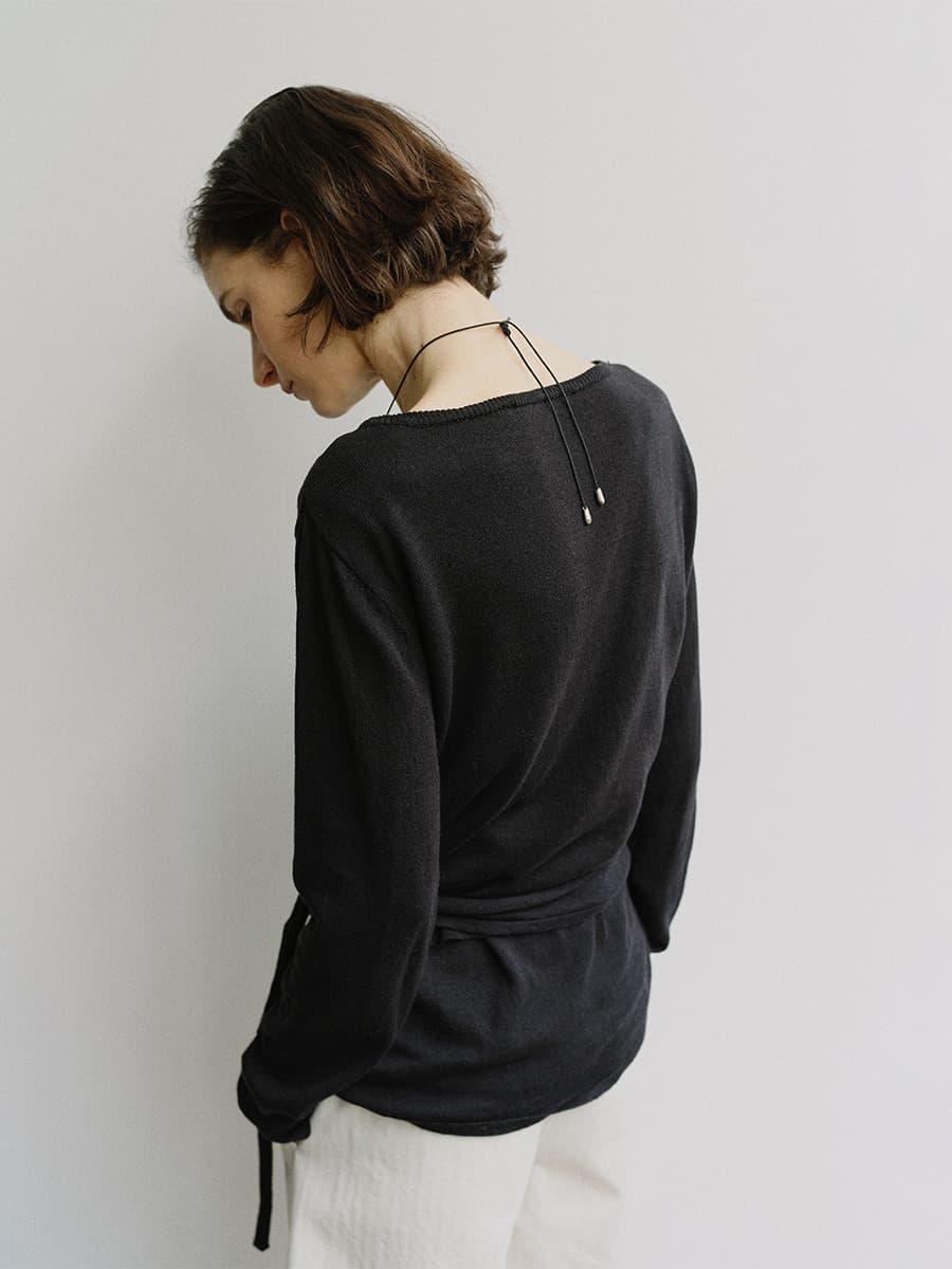 TIS TWIST LAYER KNIT TOP_BLACK — vue 7