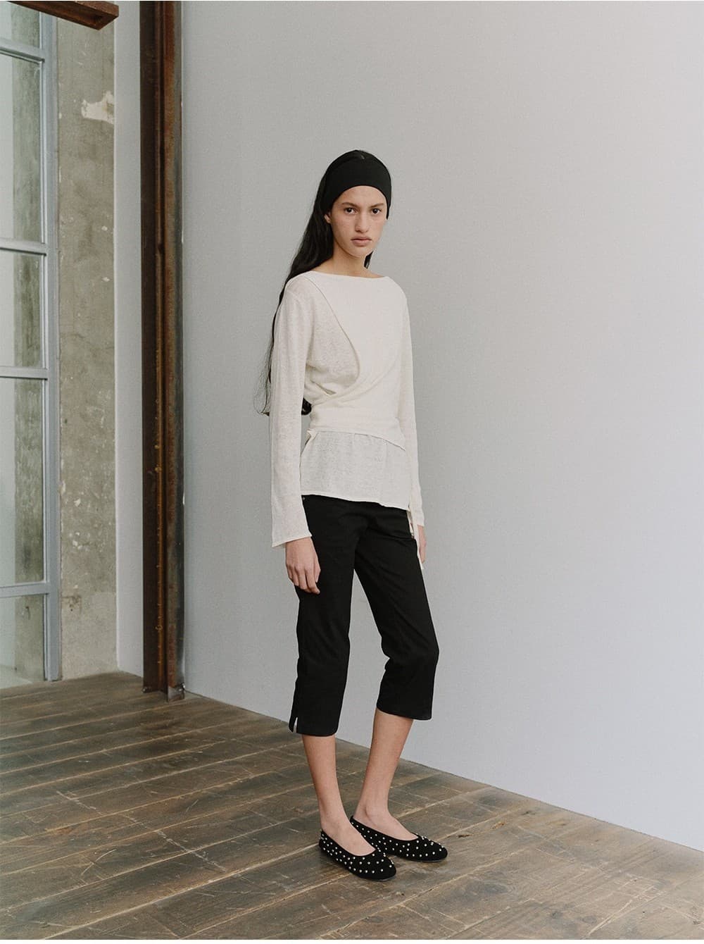 TIS TWIST LAYER KNIT TOP_WHITE — vue 11