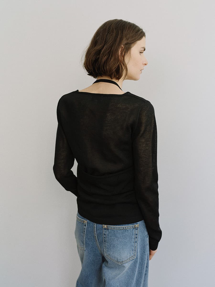 TIS HALTER LAYERED KNIT TOP_BLACK — vue 7