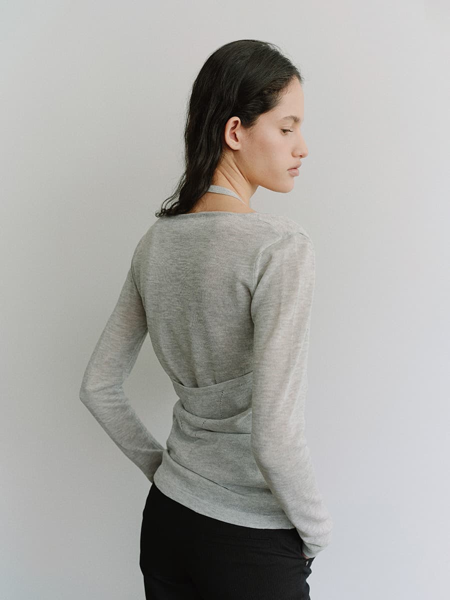 TIS HALTER LAYERED KNIT TOP_GREY — vue 7