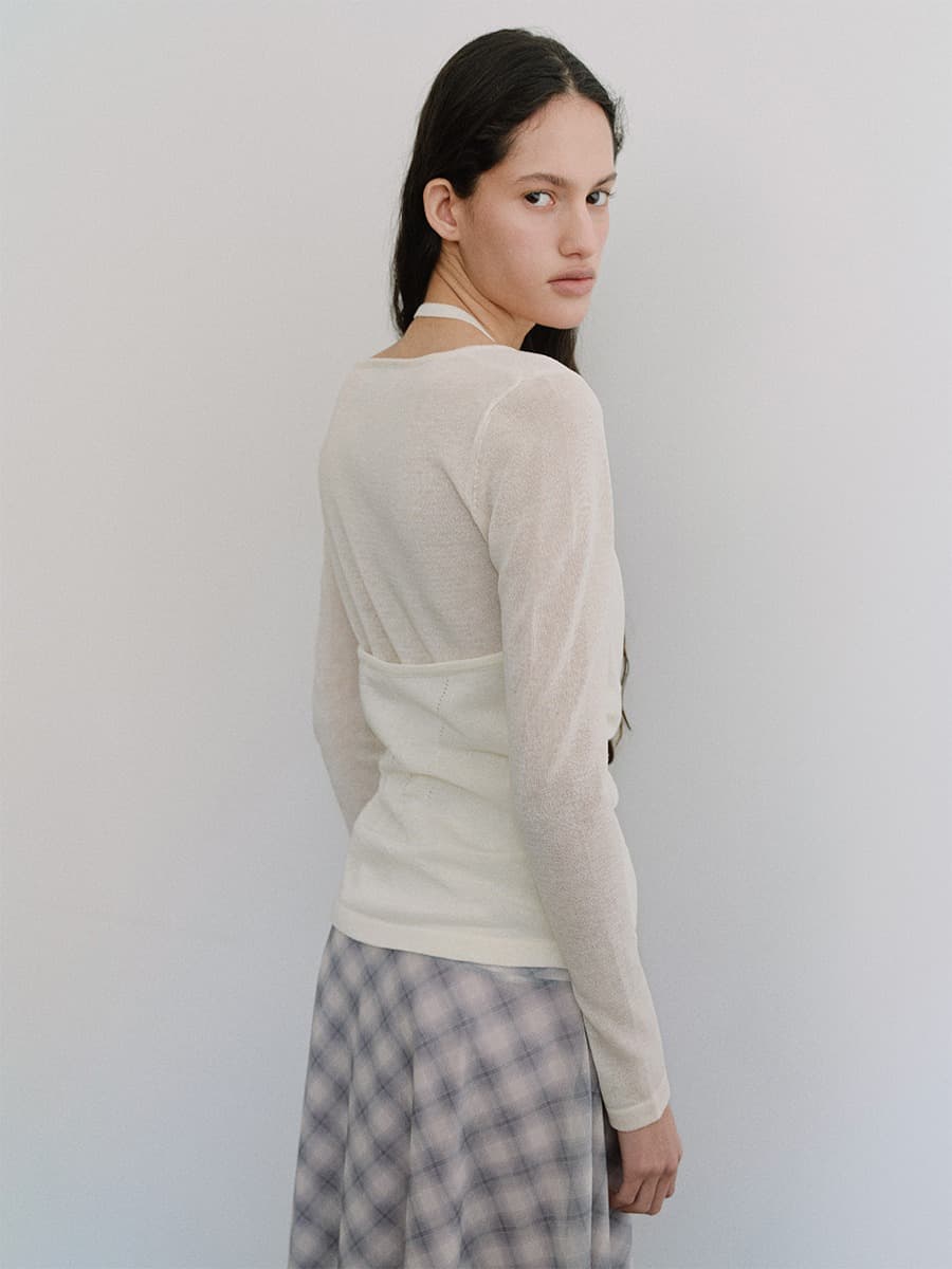 TIS HALTER LAYERED KNIT TOP_IVORY — vue 7