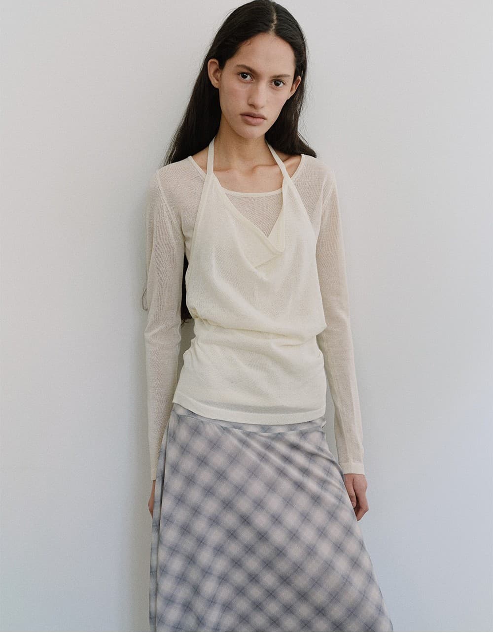 TIS HALTER LAYERED KNIT TOP_IVORY — vue 8