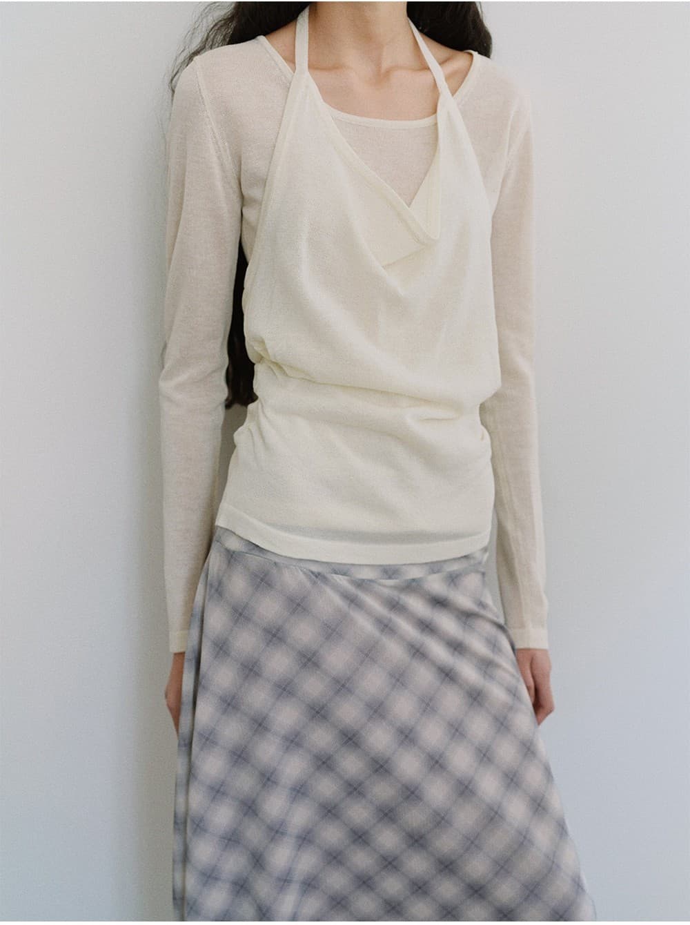 TIS HALTER LAYERED KNIT TOP_IVORY — vue 9