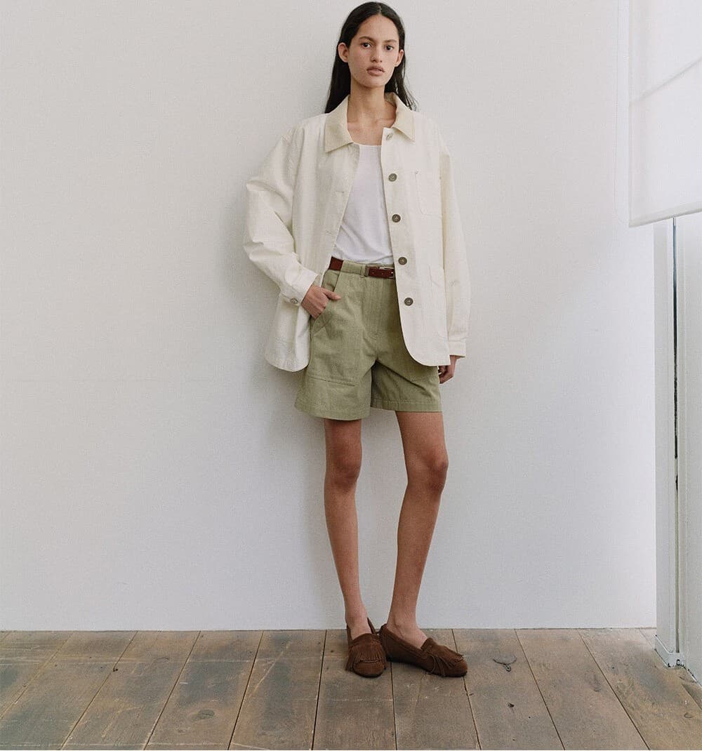 TIS CLASSIC COTTON WORK JACKET_IVORY — vue 11