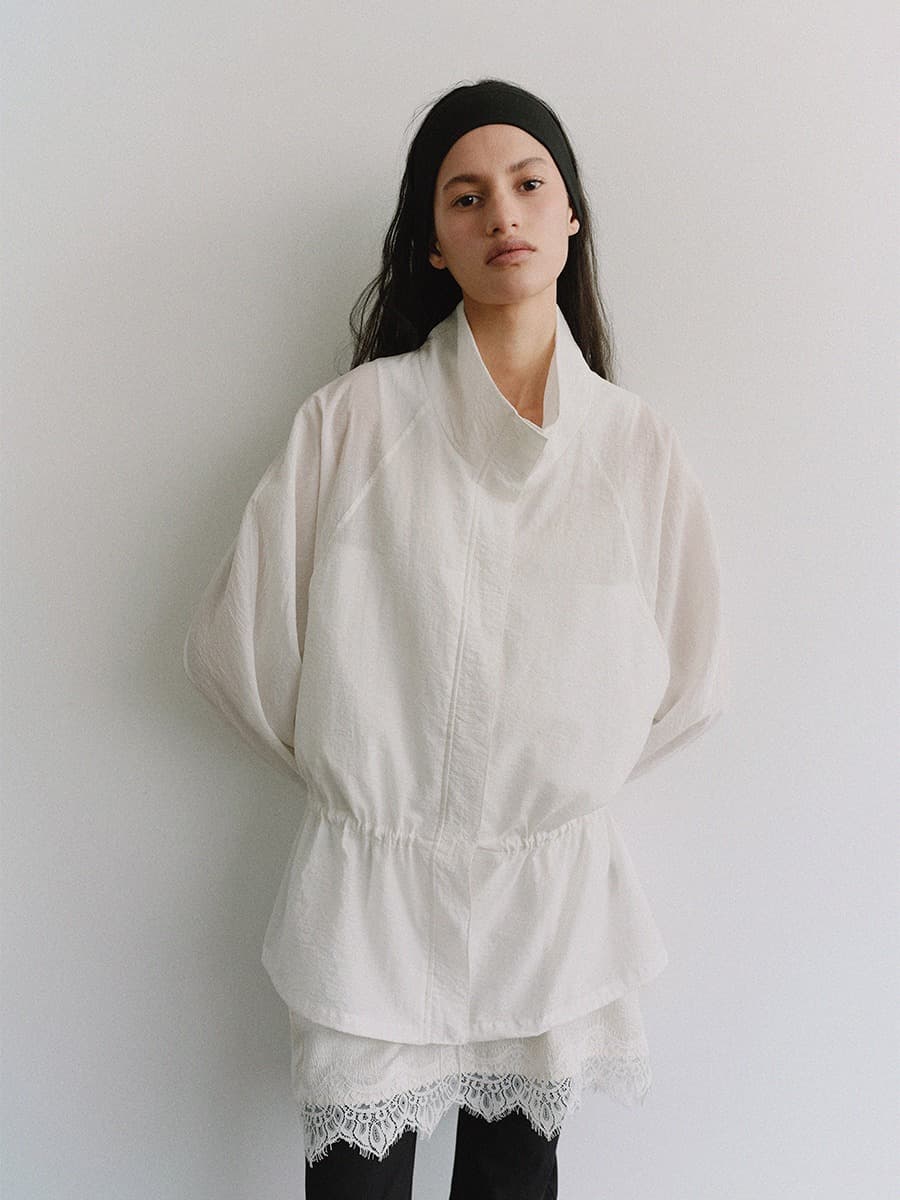 TIS AERO-SHEER RAGLAN WIND BREAKER_WHITE — vue 2