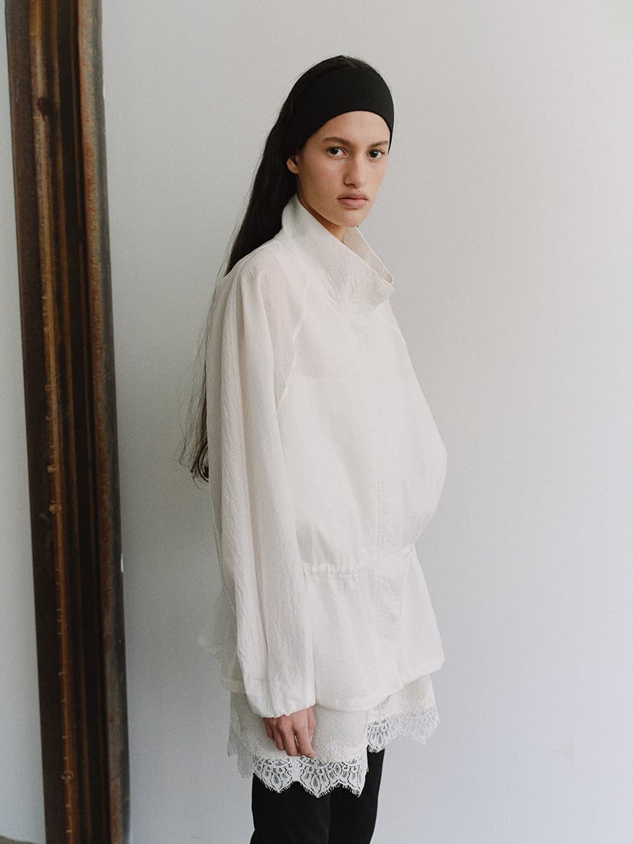 TIS AERO-SHEER RAGLAN WIND BREAKER_WHITE — vue 3