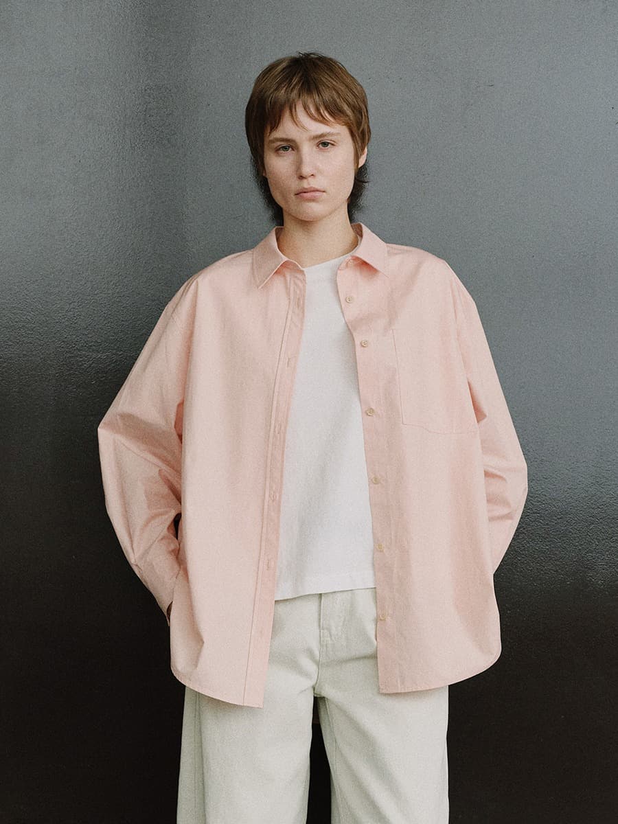 TFF OVER FIT POCKET SHIRT_PINK — vue 2