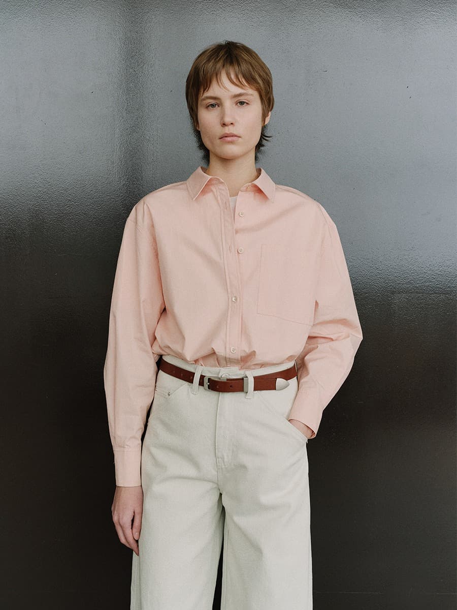 TFF OVER FIT POCKET SHIRT_PINK — vue 5