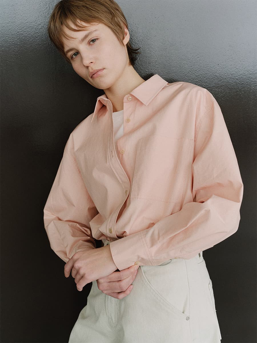 TFF OVER FIT POCKET SHIRT_PINK — vue 7