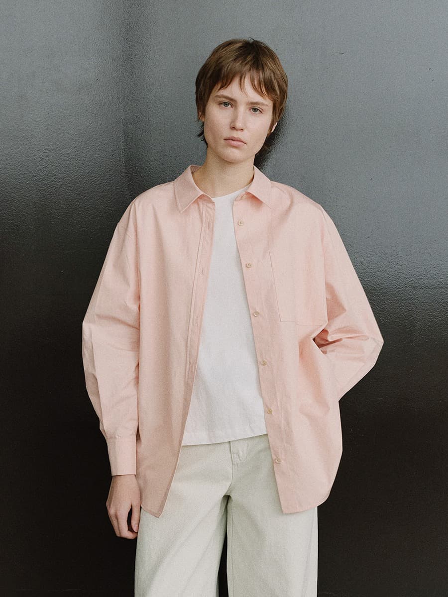 TFF OVER FIT POCKET SHIRT_PINK — vue 1