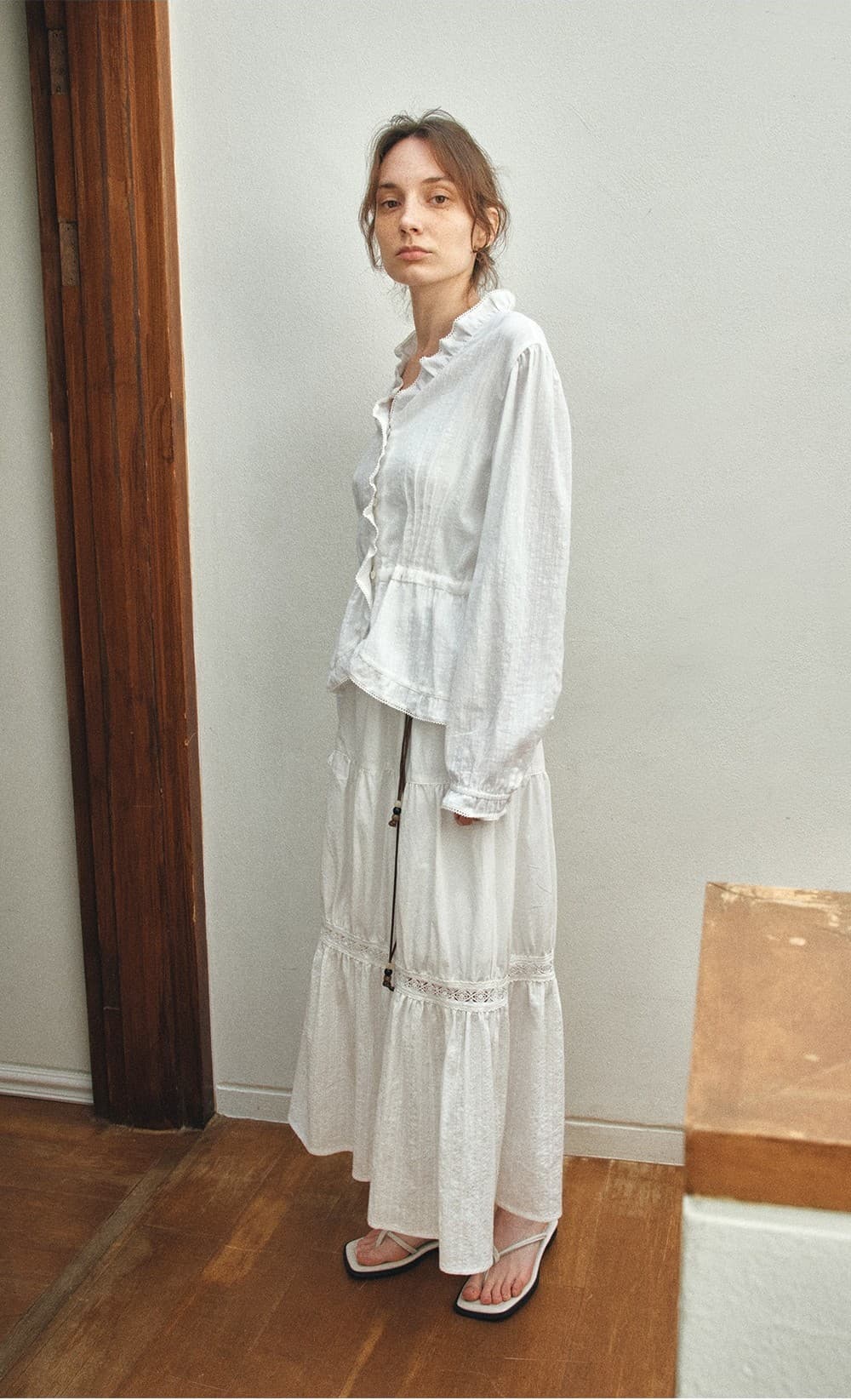 TIS LACE TIERED SKIRT_WHITE — vue 10