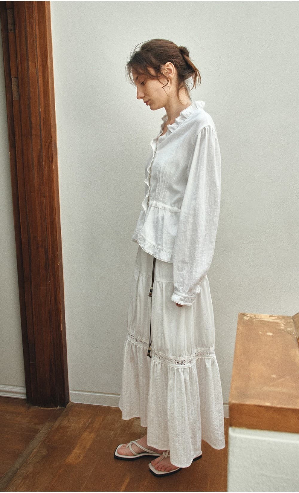 TIS LACE TIERED SKIRT_WHITE — vue 11
