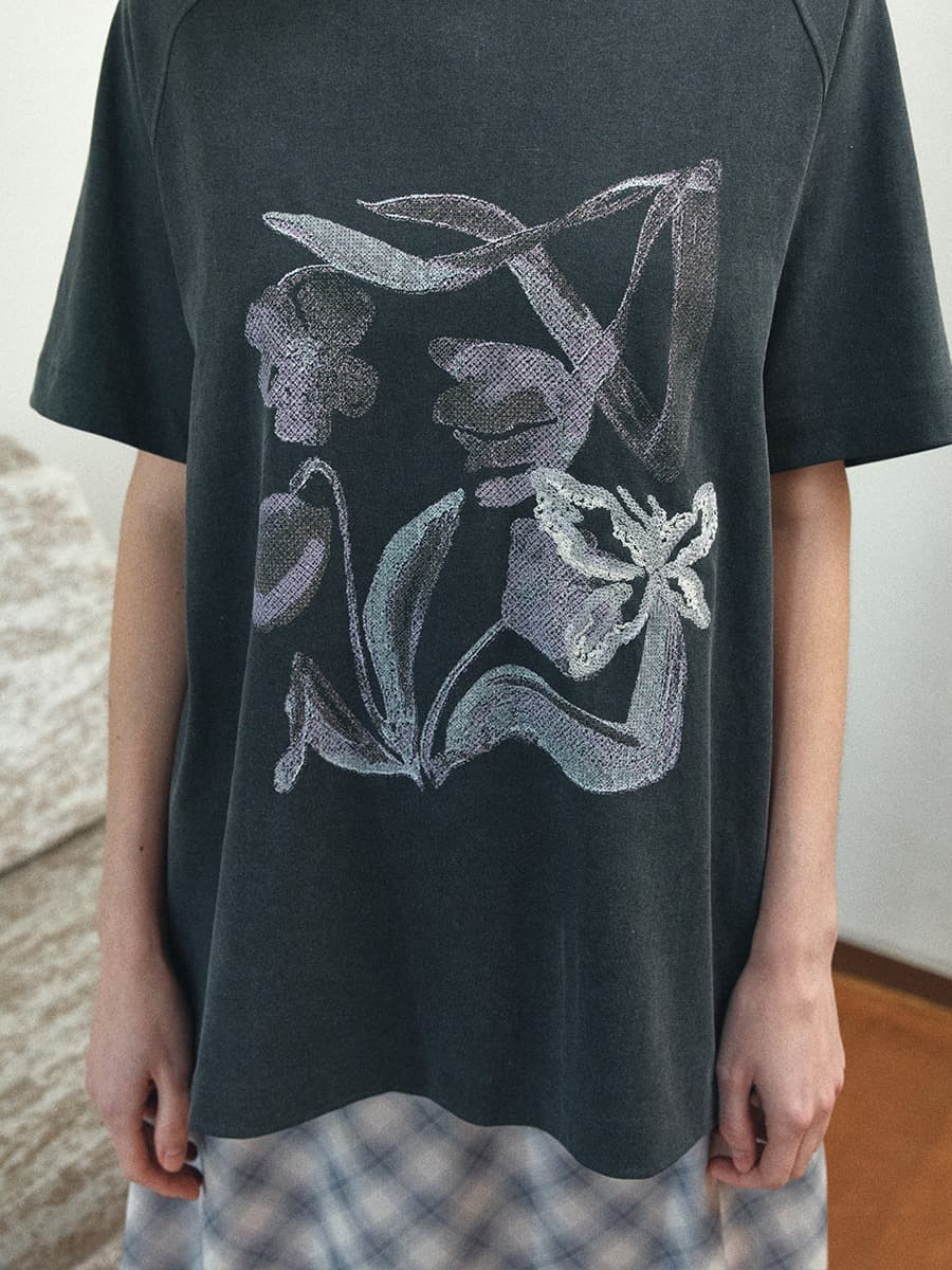 TIR FLORAL BUTTERFLY TOP_CHARCOAL — vue 5
