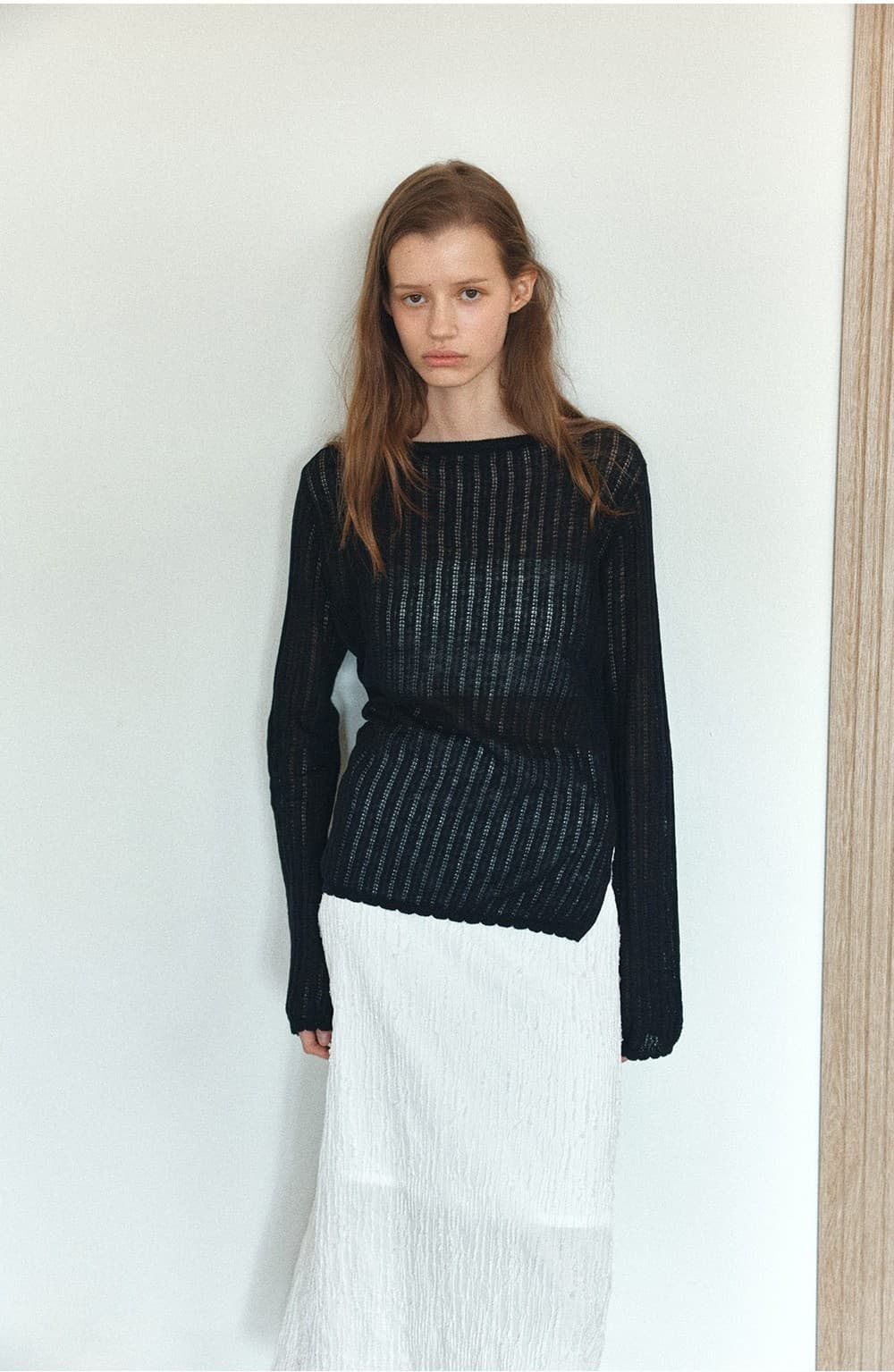 TIS CROCHET BOATNECK KNIT_BLACK — vue 7