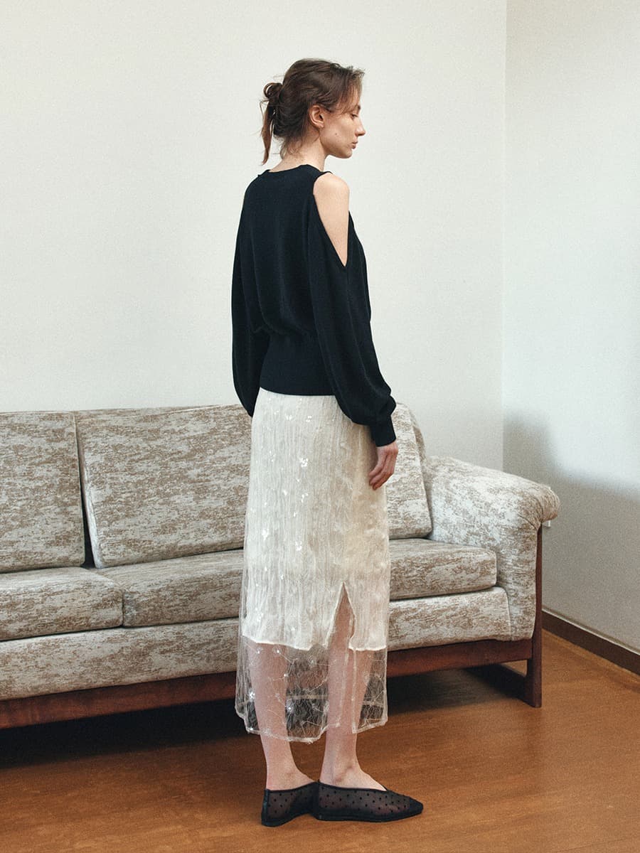 TIS OPEN SHOULDER VOLUME KNIT TOP_BLACK — vue 7