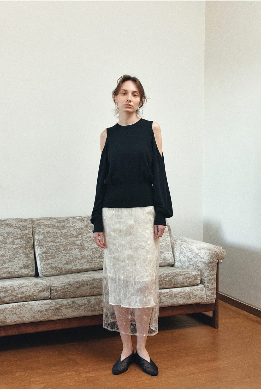 TIS OPEN SHOULDER VOLUME KNIT TOP_BLACK — vue 10