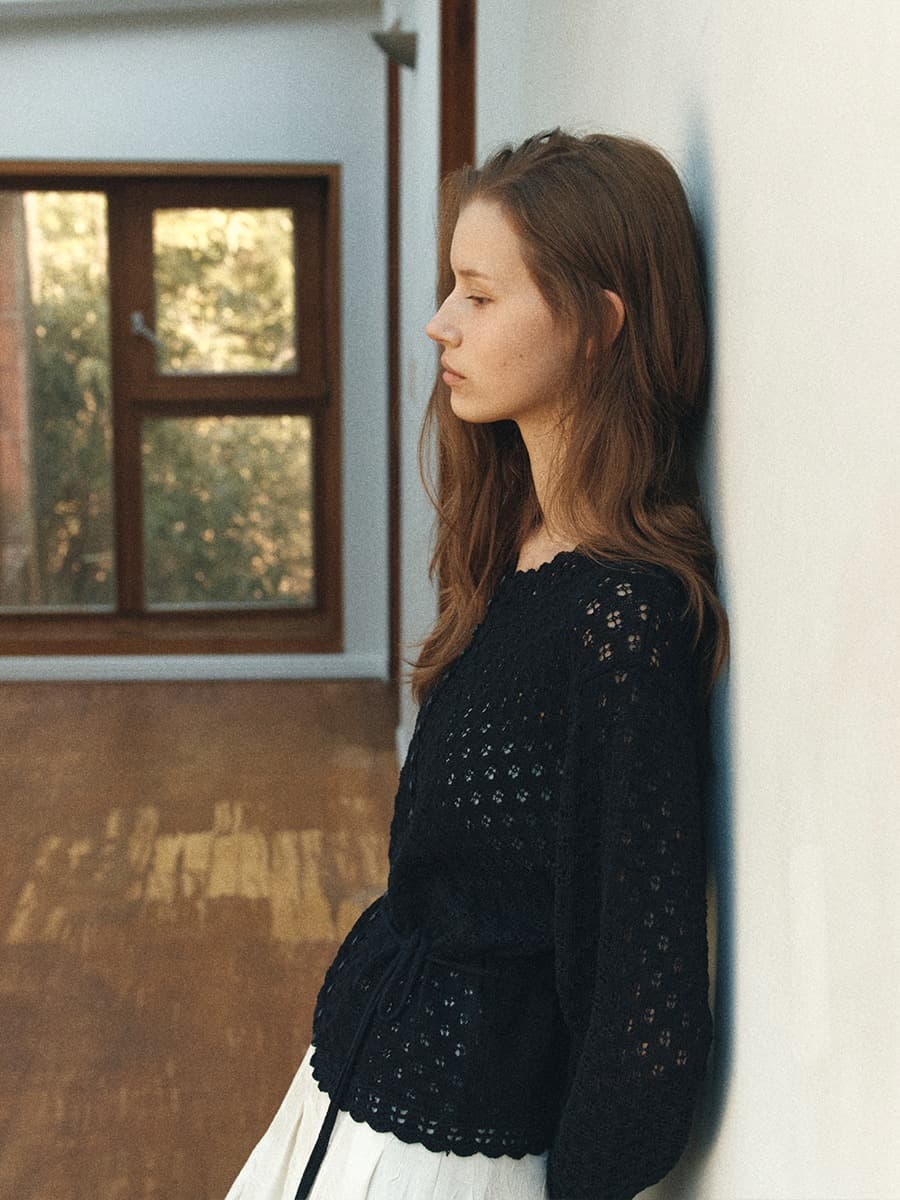 TIS SKASHI KNIT CARDIGAN_NAVY — vue 2