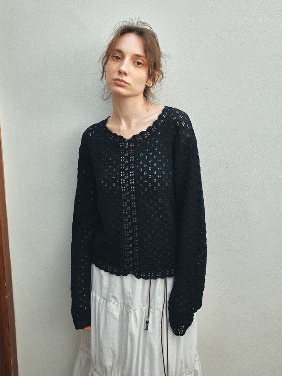 TIS SKASHI KNIT CARDIGAN_NAVY — vue 5