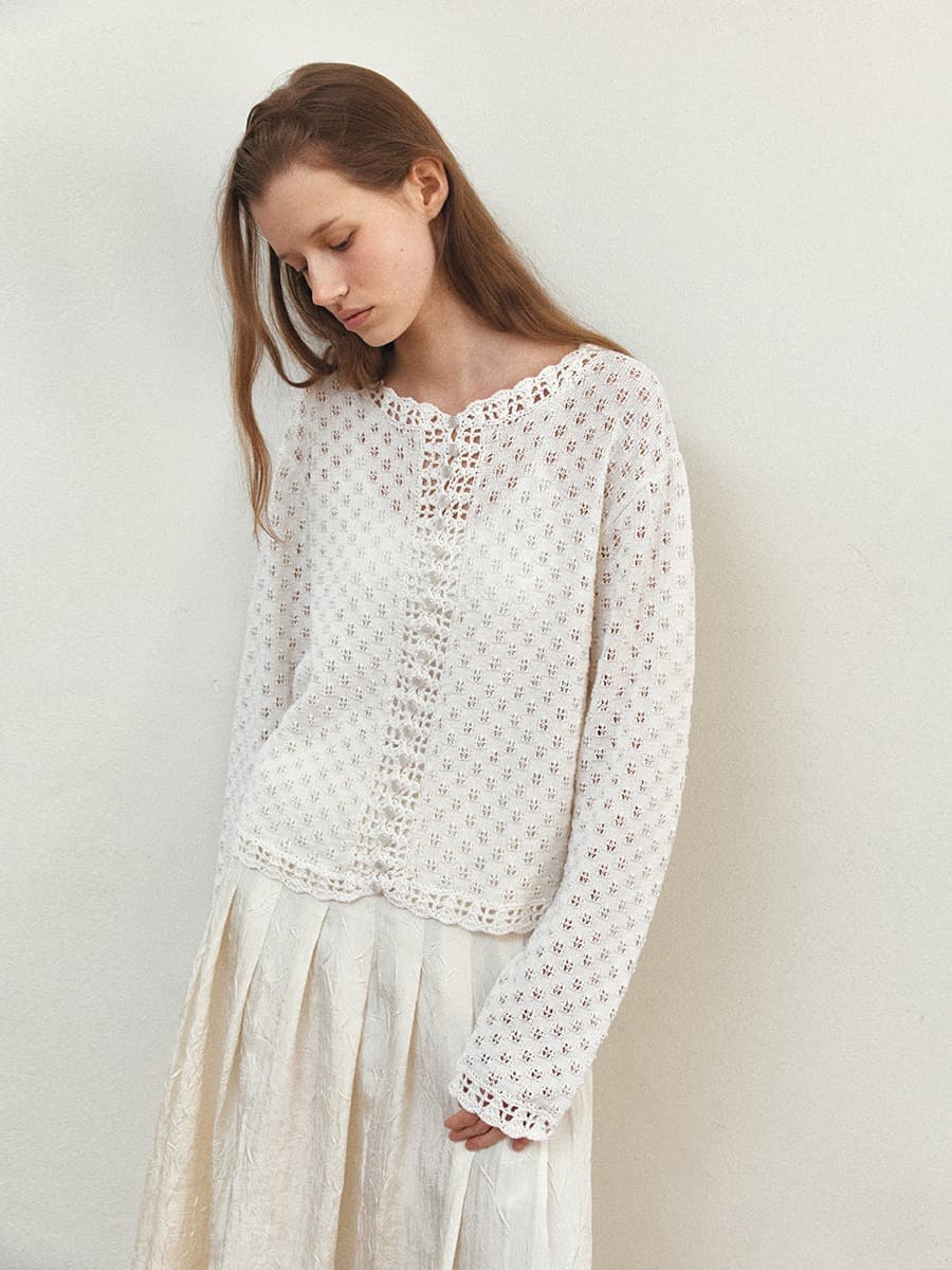TIS SKASHI KNIT CARDIGAN_IVORY — vue 7