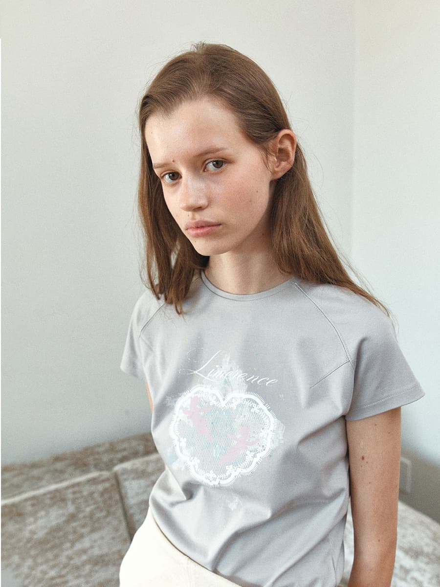 TIR HEART LACE ANGEL GRAPHIC ART TOP_MINT GREY — vue 3