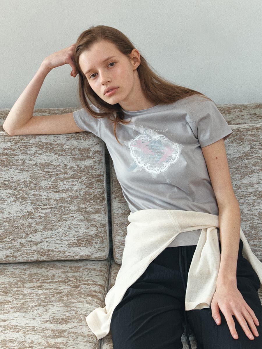 TIR HEART LACE ANGEL GRAPHIC ART TOP_MINT GREY — vue 5